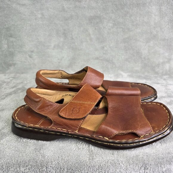 Womens Born Brown Leather Sandals Adjustable Straps Comfortable Casual Size 8 - Picture 6 of 8
